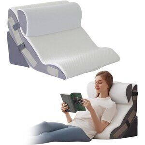 3PCS Wedge Pillow Set for After Surgery, Back Pillow for Bed Sitting up
